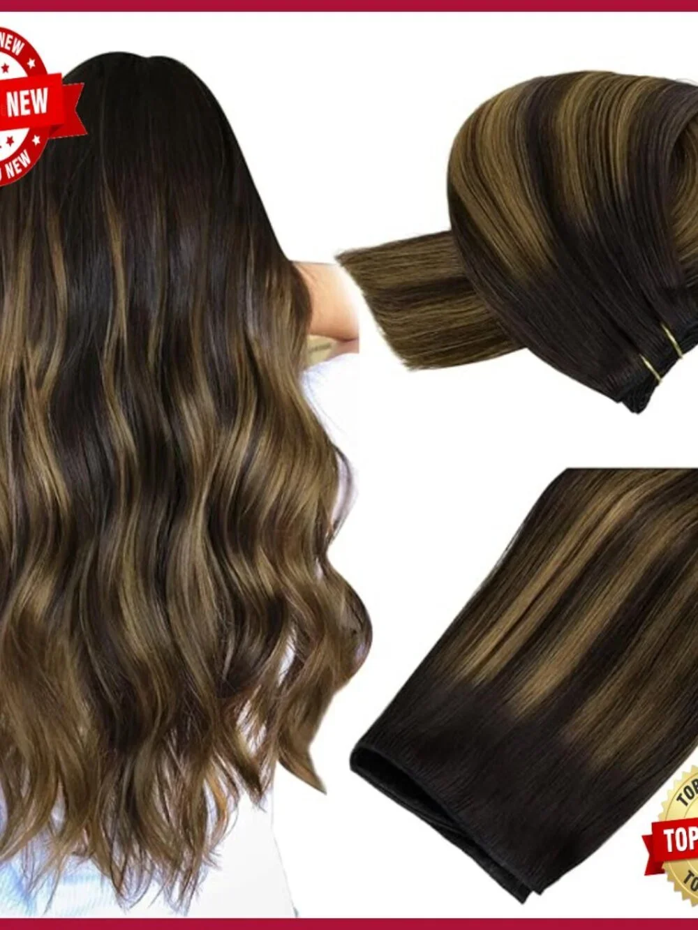 Real Human Hair Extensions 16 Inch 80g Double Weft Sew In Straight